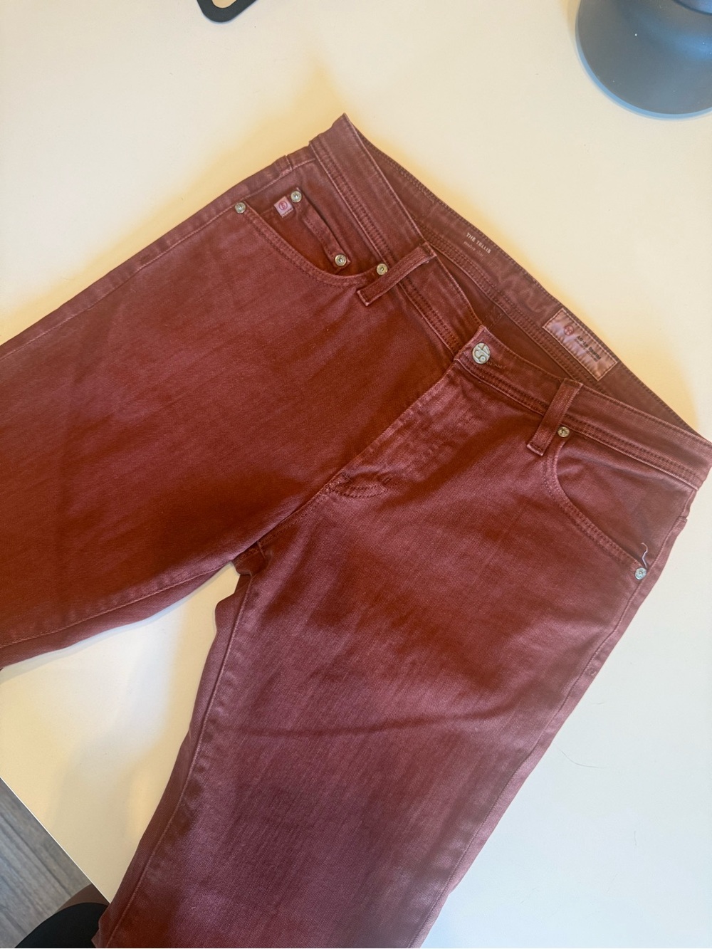 Men’s AG the everett burgundy red jean 33R
